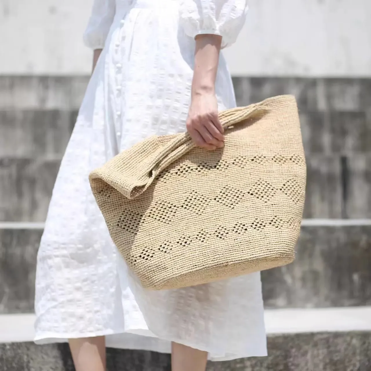 Fashion Casual Large Capacity  - Women'S Raffia Bags ulasan dan harga